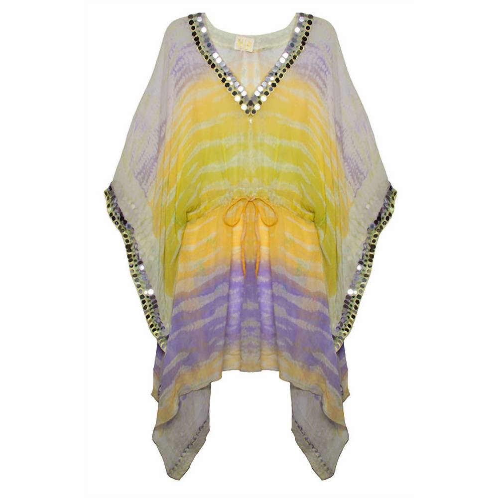 NEW MALIBUTIQUE indian princess cover up in lime and purple ombre